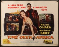 3p0990 MALAGA style A 1/2sh 1954 Maureen O'Hara is a lady from nowhere, Macdonald Carey!