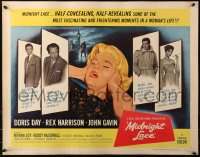 3p0997 MIDNIGHT LACE 1/2sh 1960 Harrison, John Gavin, fear possessed Doris Day as love once had!