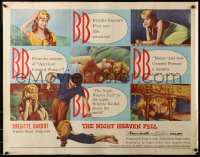 3p1016 NIGHT HEAVEN FELL 1/2sh 1958 many images of sexy Brigitte Bardot, Stephen Boyd!