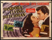 3p1030 PANDORA & THE FLYING DUTCHMAN style A 1/2sh 1951 romantic c/u of James Mason & Ava Gardner!