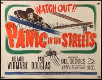 3p1032 PANIC IN THE STREETS 1/2sh 1950 Richard Widmark, Jack Palance, Elia Kazan film noir!