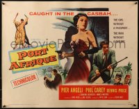 3p1045 PORT AFRIQUE style B 1/2sh 1956 art of super sexy Pier Angeli caught in the Casbah with gun!
