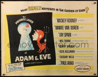 3p1048 PRIVATE LIVES OF ADAM & EVE 1/2sh 1960 wacky art of sexy Mamie Van Doren & devil Mickey Rooney!