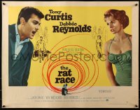 3p1055 RAT RACE style A 1/2sh 1960 close-up image & art of Debbie Reynolds, Tony Curtis!
