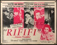 3p1062 RIFIFI 1/2sh 1956 directed by Jules Dassin, Jean Servais, it means trouble, different!
