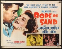 3p1066 ROPE OF SAND style A 1/2sh 1949 Burt Lancaster, Claude Rains, Peter Lorre, Corinne Calvet!