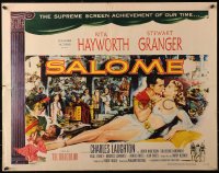 3p1071 SALOME style A 1/2sh 1953 art of sexy Biblical Rita Hayworth romanced by Stewart Granger!