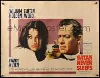3p1077 SATAN NEVER SLEEPS 1/2sh 1962 Leo McCarey, William Holden, Clifton Webb, France Nuyen!