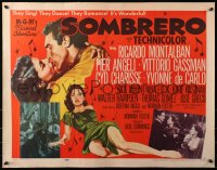 3p1097 SOMBRERO style B 1/2sh 1953 Ricardo Montalban kissing Pier Angeli + super sexy Cyd Charisse!