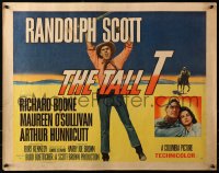 3p1119 TALL T style B 1/2sh 1957 Budd Boetticher, Elmore Leonard, Randolph Scott, Maureen O'Sullivan