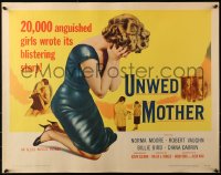 3p1152 UNWED MOTHER 1/2sh 1958 Norma Moore & Robert Vaughn, 20,000 anguished girls wrote this story!
