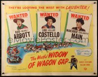 3p1175 WISTFUL WIDOW OF WAGON GAP style A 1/2sh 1947 Bud Abbott & Lou Costello chased by Majorie Main!