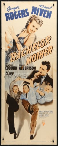 3p0553 BACHELOR MOTHER insert R1952 David Niven thinks the baby Ginger Rogers found is really hers!