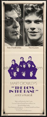 3p0565 BOYS IN THE BAND insert 1970 William Friedkin, Leonard Frey gets La Tourneaux as a present!
