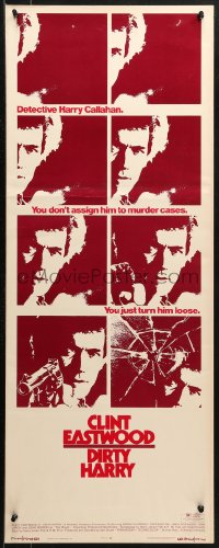 3p0593 DIRTY HARRY insert 1971 cool montage of images of Clint Eastwood in Don Siegel crime classic!