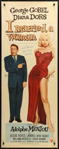 3p0629 I MARRIED A WOMAN insert 1958 full-length sexiest Diana Dors w/George Gobel!