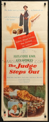 3p0636 JUDGE STEPS OUT insert 1948 romantic artwork of pretty Ann Sothern & Alexander Knox!