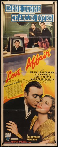 3p0656 LOVE AFFAIR insert 1939 Charles Boyer, Dunne, 1st version of Affair to Remember, ultra-rare!