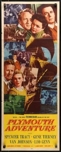 3p0684 PLYMOUTH ADVENTURE insert 1952 Spencer Tracy, Gene Tierney, cool montage of top stars!