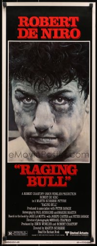 3p0686 RAGING BULL insert 1980 classic Hagio boxing art of Robert De Niro, Martin Scorsese