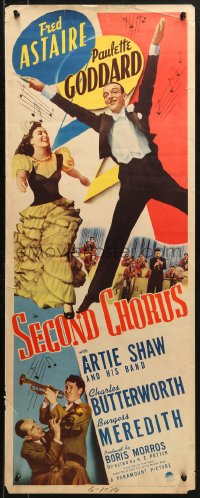 3p0703 SECOND CHORUS insert 1940 huge full-length image of Fred Astaire in tux w/arms outstretched!