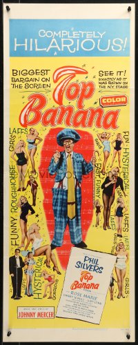 3p0735 TOP BANANA insert 1954 wacky Phil Silvers & super sexy Judy Lynn + showgirls!