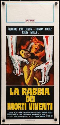 3p0327 I DRINK YOUR BLOOD Italian locandina 1978 wacky different art of crazed Satanist hippies!