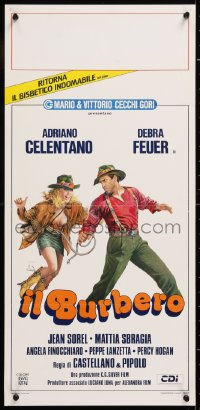 3p0329 IL BURBERO Italian locandina 1986 Casaro art of sexy Debra Feuer & Adrioano Celentano!