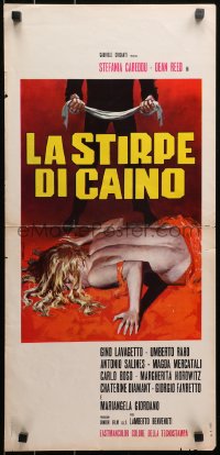3p0337 LA STIRPE DI CAINO Italian locandina 1971 The Lineage of Cain, wild art of woman attacked!