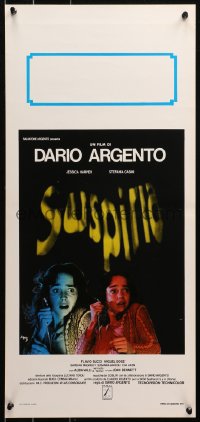 3p0378 SUSPIRIA Italian locandina 1977 Dario Argento horror, yellow title style, De Berardinis art!
