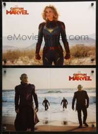 3p0221 CAPTAIN MARVEL group of 4 Italian 16x23 pbustas 2019 Brie Larson in the title role!