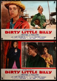 3p0211 DIRTY LITTLE BILLY group of 10 Italian 18x26 pbustas 1972 Michael J. Pollard as Billy the Kid!