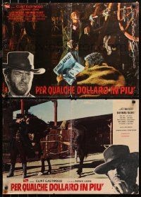 3p0225 FOR A FEW DOLLARS MORE group of 3 Italian 18x26 pbustas 1967 Sergio Leone classic, Eastwood!