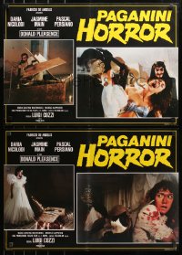 3p0215 PAGANINI HORROR group of 6 Italian 18x26 pbustas 1989 Luigi Cozzi musical violin horror!