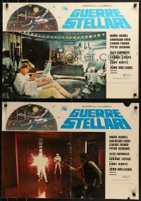 3p0229 STAR WARS group of 2 Italian 19x27 pbustas 1977 George Lucas classic, different images & art!