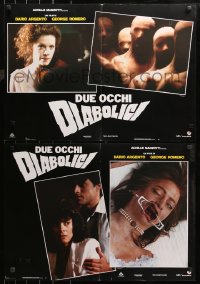3p0217 TWO EVIL EYES group of 5 Italian 19x26 pbustas 1990 Argento & Romero's Due occhi diabolici!