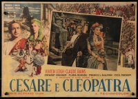 3p0253 CAESAR & CLEOPATRA Italian 13x19 pbusta 1947 sexy Egyptian Vivien Leigh, Claude Rains!