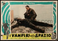3p0259 ENEMY FROM SPACE Italian 14x19 pbusta 1957 Quatermass II, sequel to Quartermass Xperiment!