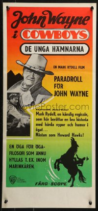3p0010 COWBOYS Swedish stolpe 1972 big John Wayne gave these young boys their chance to become men!