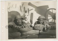 3r0097 ANYBODY'S WAR 8x11 key book still 1930 Moran & Mack, The Two Black Crows w/dog on front line!