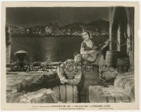 3r0108 BAD ONE 8x10.25 still 1930 Dolores Del Rio plays guitar for Edmund Lowe on pier!