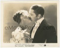 3r0146 CAVALCADE 8x10.25 still R1930s romantic close up of Diana Wynyard & Clive Brook kissing!