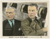 3r0054 CRACK-UP color 8x10.25 still 1936 c/u of pilot Brian Donlevy & Ralph Morgan entering airplane!