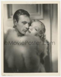 3r0185 DESIRE 8x10 still 1936 romantic close up Gary Cooper & Marlene Dietrich embracing!