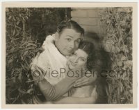 3r0187 DETECTIVES 8x10.25 still 1928 George K. Arthur & Marceline Day hugging in the bushes!