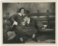 3r0188 DEVIL'S BROTHER 8x10 still 1933 great image of Stan Laurel napping on Oliver Hardy's lap!