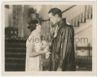 3r0204 DOOMSDAY 8x10.25 still 1928 c/u of young Gary Cooper in raincoat by pretty Florence Vidor!