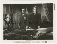 3r0210 DRAGONWYCK 8x10.25 still 1945 Gene Tierney, Vincent Price & Glenn Langan by woman in bed!
