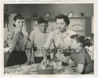 3r0222 FATHER KNOWS BEST TV 8x10.25 still 1956 Donahue, Gray, Wyatt & Chapin making birthday cake!