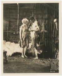 3r0271 HALF A BRIDE 8.25x10 still 1928 shipwrecked Gary Cooper & Esther Ralston in their hut!
